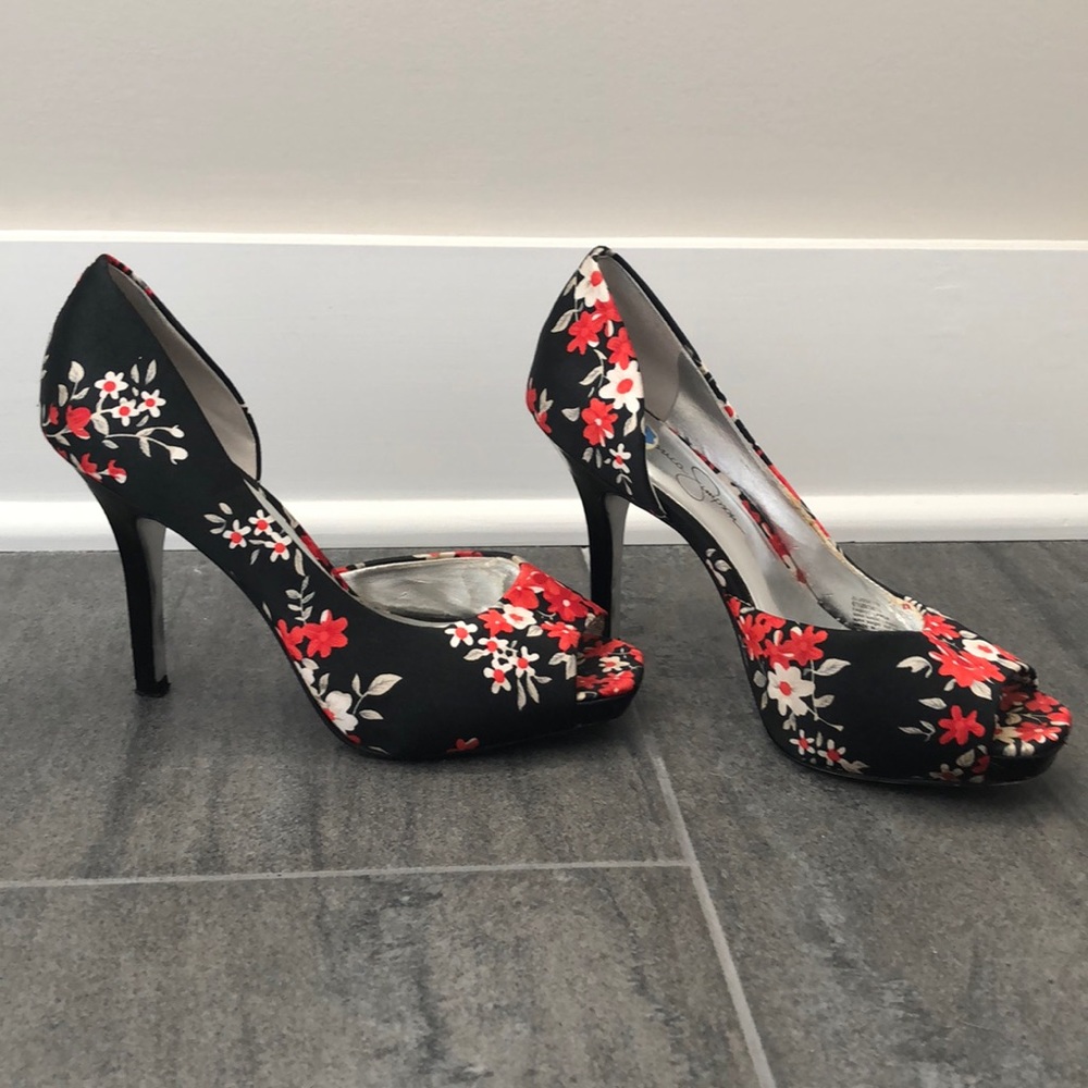 Floral Jessica Simpson High Heels